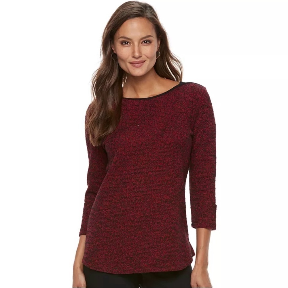 ❤️2/$15 or 3/$21❤️ Croft & Barrow 3/5 Sleeve Top, Size PXS